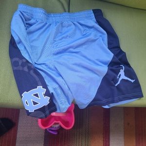 Lot of 2 Jordan Brand Shorts (UNC and Hornets)